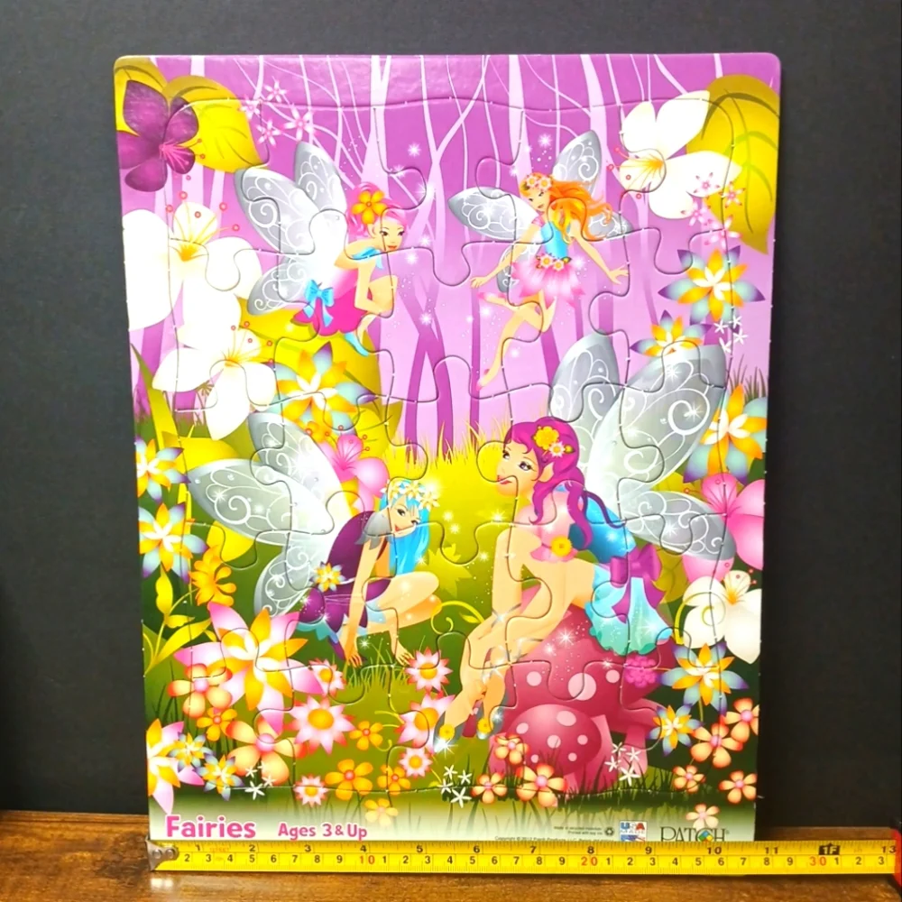 Fairies 25 Piece Tray Puzzle 2012, Made in USA by Patch Products, Ages 3 & Up